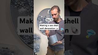 Day 3 of making a large sea shell wall decoration blueplanet artprocess process craft day3 [upl. by Odnesor]