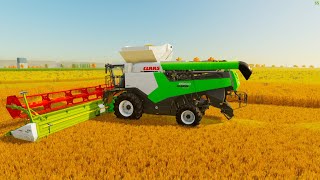 FS22 TRITICALE HARVESTING WITH 2 COMBINE NEW HORIZONS FARM [upl. by Natale185]