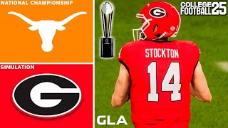 Georgia vs Texas  CFP National Championship Simulation  College Football 25 PS5 [upl. by Ihsar329]