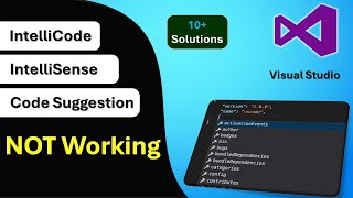IntelliSense is Not Working in Visual Studio  Code Suggestions not working in Visual Studio [upl. by Basir]