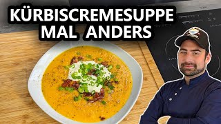 Kürbiscremesuppe mit Kokosmilch und Speck [upl. by Oderf434]