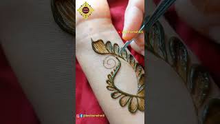 Shaded mehndi design mehndi design mehandi art viral easymehndhi simple short [upl. by Haimes]