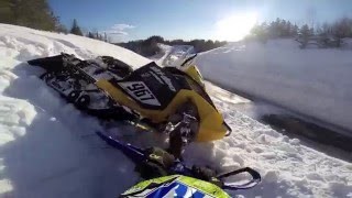 Skidoo 600rs in deep snow [upl. by Ardnaxela]