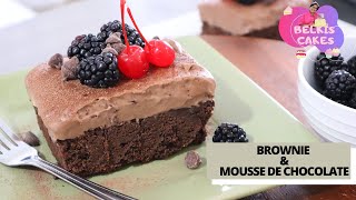 COMO HACER BROWNIE CON MOUSSE DE CHOCOLATE [upl. by Hebner]