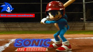 Sonic The Hedgehog Movie  Baseball Scene with customed soundtracks [upl. by Solahcin]