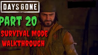 Days Gone  Survival Mode Hardest Difficulty Walkthrough Part 20 Unedited Gameplay No commentary [upl. by Gnoht536]