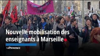 Nouvelle journée de mobilisation des enseignants à Marseille [upl. by Troc]