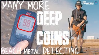 Beach Metal Detecting A Ring MORE OLD Coins and chains [upl. by Fontes]