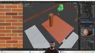 Adding textures to the Chimney  Learn blender with me  Simple steps [upl. by Aicenad]