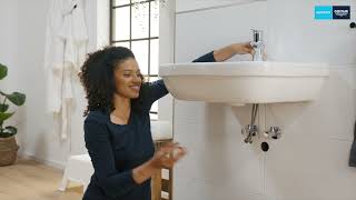 Easy installation with GROHE QuickFix for your basin tap with popup waste set [upl. by Ainadi]