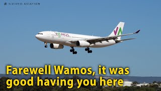 Wamos Air ECNBN arriving on RW03 and its final taxi on Tango to Perth Airport Terminal 1 [upl. by Marja]