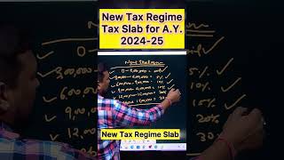 New Tax Slab Rate New Tax Regime in income tax for AY 202425 incometax incometaxreturn [upl. by Chadabe]