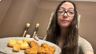 Eating crispy chicken and taters mukbang [upl. by Evreh]