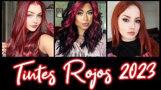 TINTES ROJOS PARA CABELLO 2023 LOOK CON CABELLO ROJO ❤️ hair tintes look looknew tendency [upl. by Gelhar547]