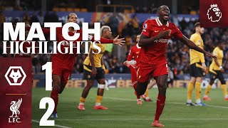 Konate amp Salah Goals In Premier League Win  Wolves 12 Liverpool  Highlights [upl. by Ddat479]