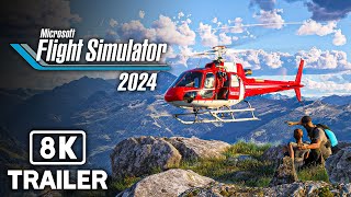 MICROSOFT FLIGHT SIMULATOR 2024 Official Trailer 2024 8K [upl. by Hyozo]