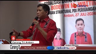 Bodewin Wattimena Silaturahmi Dengan Pengurus PDIP Kota Ambon [upl. by Nwavahs]