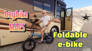 The heybike Mars foldable ebike and our RV [upl. by Irotal754]