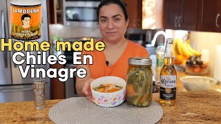 How To Make CHILES EN VINAGRE Like La Morena Pickled Jalapeño Peppers [upl. by Allehc926]