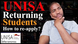 UNISA Returning students  How to reapply at UNISA online  How to apply at UNISA [upl. by Templa]