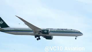 Saudia B78710 HZAR29 Landing at London Gatwick [upl. by Ialohcin]