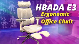 Hbada E3 Ergonomic FUTURISTIC Office Chair  Unboxing amp Review [upl. by Adnoval]