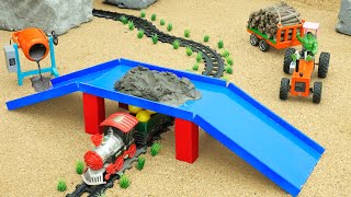 diy tractor making mini concrete bridge for truck safety science project‪MiniCreative1‬  keepvilla [upl. by Silvana581]