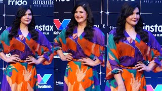 ZAREEN KHAN AT RED CARPET OF BOLLYWOOD HUNGAMA OTT FEST PANEL DISCUSSION 2024 [upl. by Annahvas]