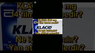 Klacid 500 mg 14 film tablet antibiyotik nedir Ne için kullanılır Yan etkileri nelerdir [upl. by Sinegold239]