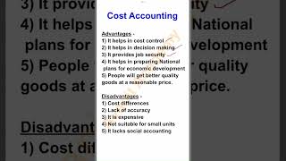 Advantages amp Disadvantages of Cost Accounting  BCom 5th Semester  NEP  Merits  Demeritsshorts [upl. by Oriaj]