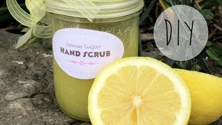 DIY Lemon Sugar Hand Scrub  cutepolish [upl. by Wiburg]