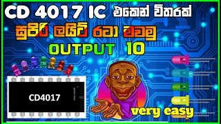 DIY  CD 4017 ic led chaser  cd 4017 ic projects  Electronics projects sinhala  cd 4017 circuit [upl. by Etnoel]