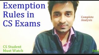 Analysis of Exemption Rules in CS Exams All you should know [upl. by Cristiano]