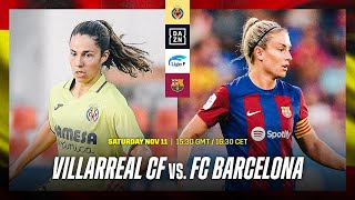 Villarreal vs Barcelona  Liga F 202324 Matchday 8 Full Match [upl. by Gisser]