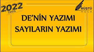 52 Yazım Kuralları  De’nin Yazımı  Sayıların Yazımı  RÜŞTÜ HOCA [upl. by Assenahs428]