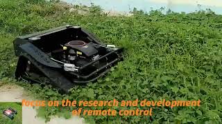 petrol rechargeable battery rechargeable battery remote control mower lawnmowerrobot slopemower [upl. by Joya88]