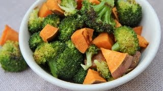 Roasted Broccoli amp Sweet Potato Side Dish My FAV [upl. by Gnuh]