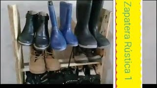 😎😎¡¡como hacer una ZAPATERA RUSTICA Parte 1 utilizando palos de escobastrapeadores y costaneros😂 [upl. by Schofield666]