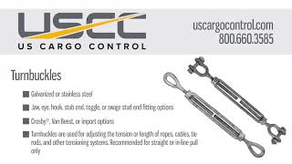 US Cargo Control  Intro to Turnbuckles [upl. by Ogeid662]