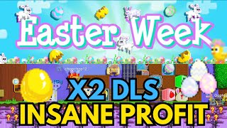 3X DLS PROFIT ON EASTER WEEK INSANE PROFIT 🐤  GrowTopia Profit 2024 [upl. by Cilegna732]