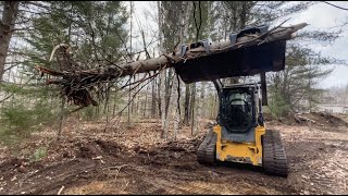 John Deere 333G Driveway and New Attachment [upl. by Allsopp]