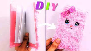 Cute Diary Making Ideas Diy Cute Diary Paper Craft Diy Diy Kawaii Cat Notebook At HomeCute pink [upl. by Charlena]