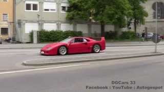 Ferrari F40 in Regensburg  startupacceleration  DGCars 33 [upl. by Ydurt693]