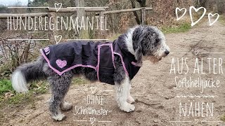 Hundemantel aus alter Jacke nähen  ohne Schnittmuster [upl. by Moneta766]