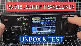 RS918 HF  QRP  SDR Transceiver UNBOX amp Test [upl. by Elna]