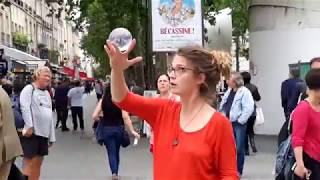 Amazing Crystal Ball Street Performer  Contact Juggling [upl. by Edmea]