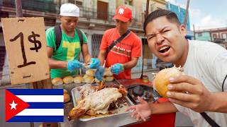 PROBANDO COMIDA CALLEJERA SUPER BARATA EN CUBA [upl. by Lyrret]