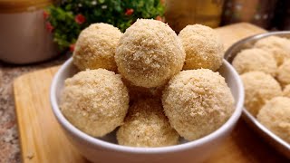 Rawa laddoo easy store style rawa laddoos rawa laddoo in 15 mins [upl. by Eirrol]