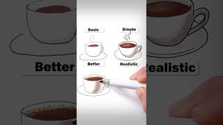 Draw Coffee Cups art drawing shorts coffee cup howtodraw easydraw [upl. by Leventhal823]