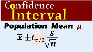 Confidence Interval for a population mean  t distribution [upl. by Akihsay378]